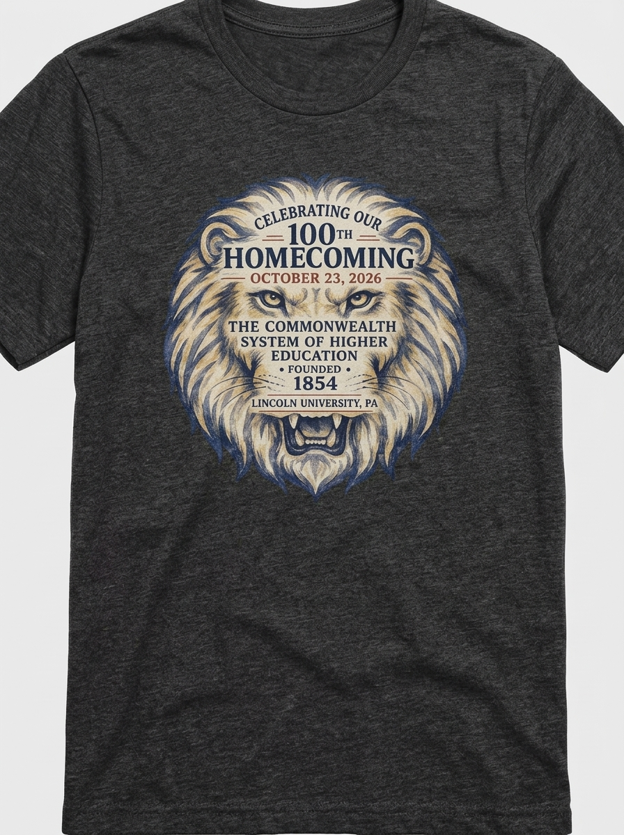 100th Homecoming Tee — Asphalt product mockup