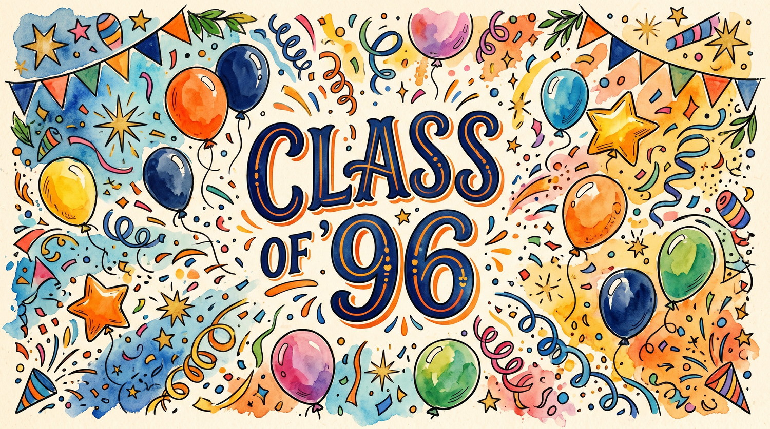 Class of 96 celebration illustration