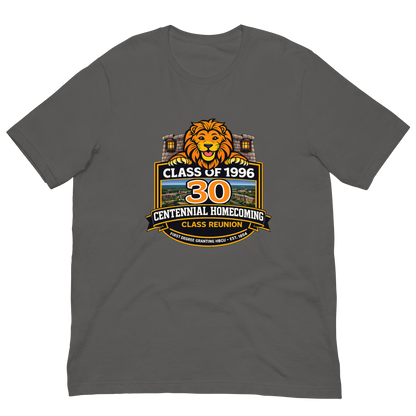 The 1854 Legacy Bundle — Class of '96 Legacy Shirt in Asphalt, Centennial Homecoming 30-Year Reunion Tee