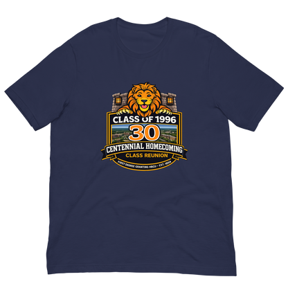 The 1854 Legacy Bundle — Class of '96 Legacy Shirt in Navy, Centennial Homecoming 30-Year Reunion Tee