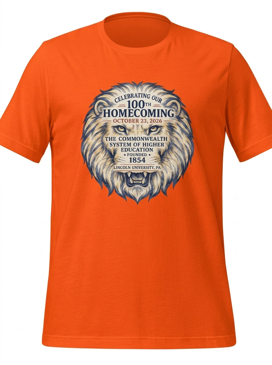 100th Homecoming Tee — Orange product mockup
